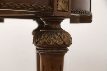 イタリアアンティーク　最高級!　素晴らしい彫刻が目を引く、ロココ調ダイニングテーブル(エクステンションテーブル、ラウンドテーブル)(R-052559)