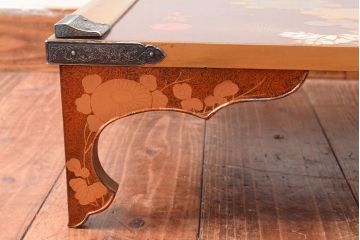 江戸〜明治　光琳蒔絵梨地　文箱・文台(木製、漆器、大名道具)(R-052562)