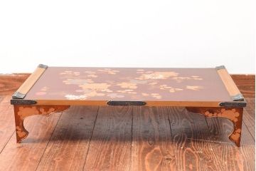 江戸〜明治　光琳蒔絵梨地　文箱・文台(木製、漆器、大名道具)(R-052562)