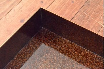 江戸〜明治　光琳蒔絵梨地　文箱・文台(木製、漆器、大名道具)(R-052562)