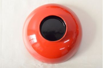 明治〜大正　沈金蒔絵朱塗椀5客(木製、漆器)(R-052569)