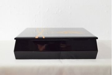 平安象彦　金彩竹林蒔絵　手文庫(硯箱、木製、漆器)(R-052570)
