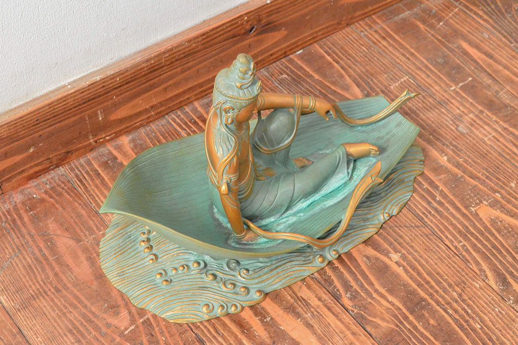 大仏師　長田晴山　一葉観音　ブロンズ像　487/950(R-052571)