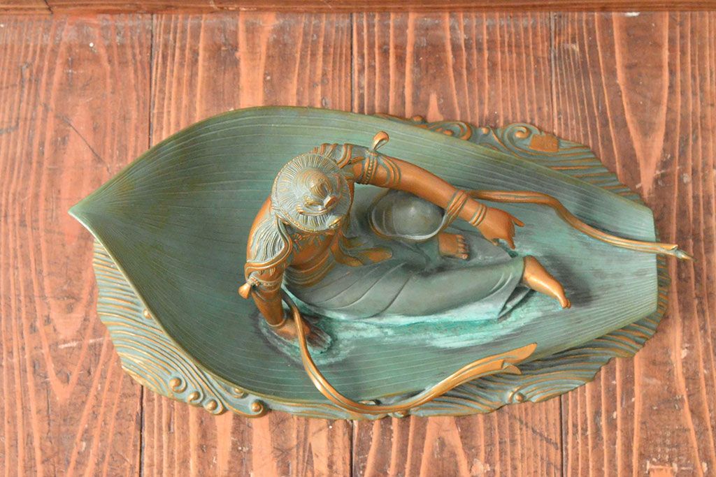 大仏師　長田晴山　一葉観音　ブロンズ像　487/950(R-052571)