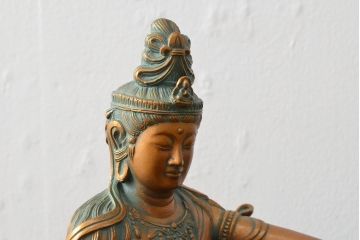 大仏師　長田晴山　一葉観音　ブロンズ像　487/950(R-052571)