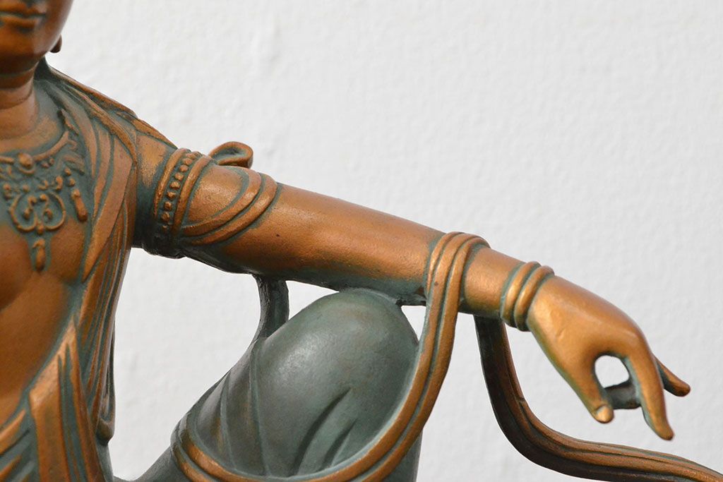 大仏師　長田晴山　一葉観音　ブロンズ像　487/950(R-052571)