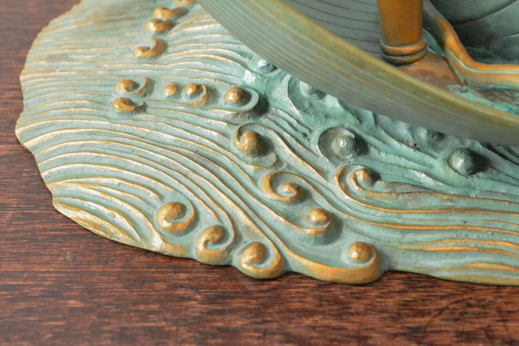 大仏師　長田晴山　一葉観音　ブロンズ像　487/950(R-052571)