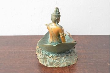 大仏師　長田晴山　一葉観音　ブロンズ像　487/950(R-052571)