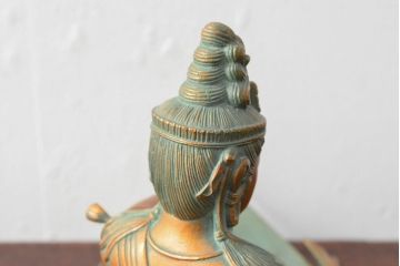 大仏師　長田晴山　一葉観音　ブロンズ像　487/950(R-052571)