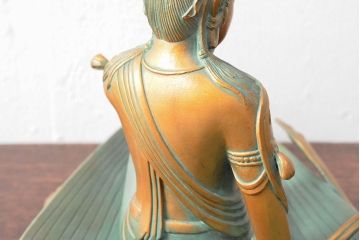 大仏師　長田晴山　一葉観音　ブロンズ像　487/950(R-052571)