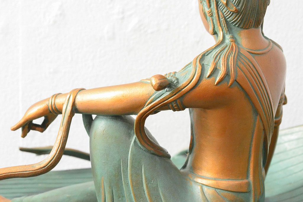 大仏師　長田晴山　一葉観音　ブロンズ像　487/950(R-052571)