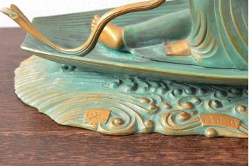 大仏師　長田晴山　一葉観音　ブロンズ像　487/950(R-052571)