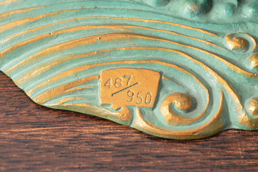 大仏師　長田晴山　一葉観音　ブロンズ像　487/950(R-052571)