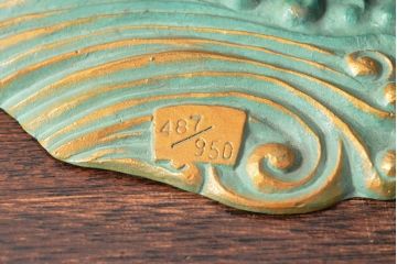 大仏師　長田晴山　一葉観音　ブロンズ像　487/950(R-052571)