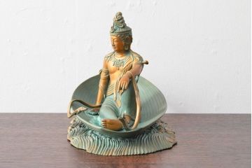 大仏師　長田晴山　一葉観音　ブロンズ像　487/950(R-052571)