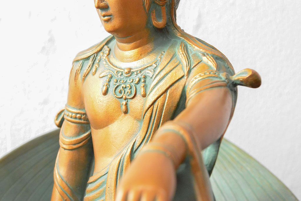 大仏師　長田晴山　一葉観音　ブロンズ像　487/950(R-052571)