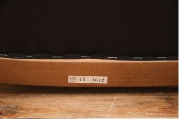 中古　美品　神戸洋家具　メープル不二屋　ころんとした可愛いデザインが魅力の1人掛けソファ(ラウンジチェア、1P、一人掛け)(R-052572)