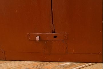 中古　前面ケヤキ材　モダンな空間にも取り入れやすい相馬箪笥・上段(和箪笥、重ね箪笥、衣装箪笥、引き出し、チェスト)(R-052574)