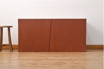 中古　前面ケヤキ材　モダンな空間にも取り入れやすい相馬箪笥・上段(和箪笥、重ね箪笥、衣装箪笥、引き出し、チェスト)(R-052574)