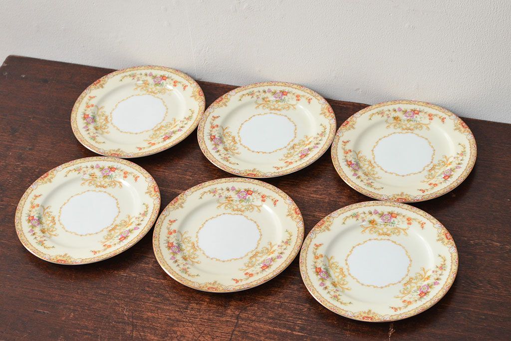 希少 Noritake 皿 オールドノリタケ オリエンタル芸者提灯文プレート