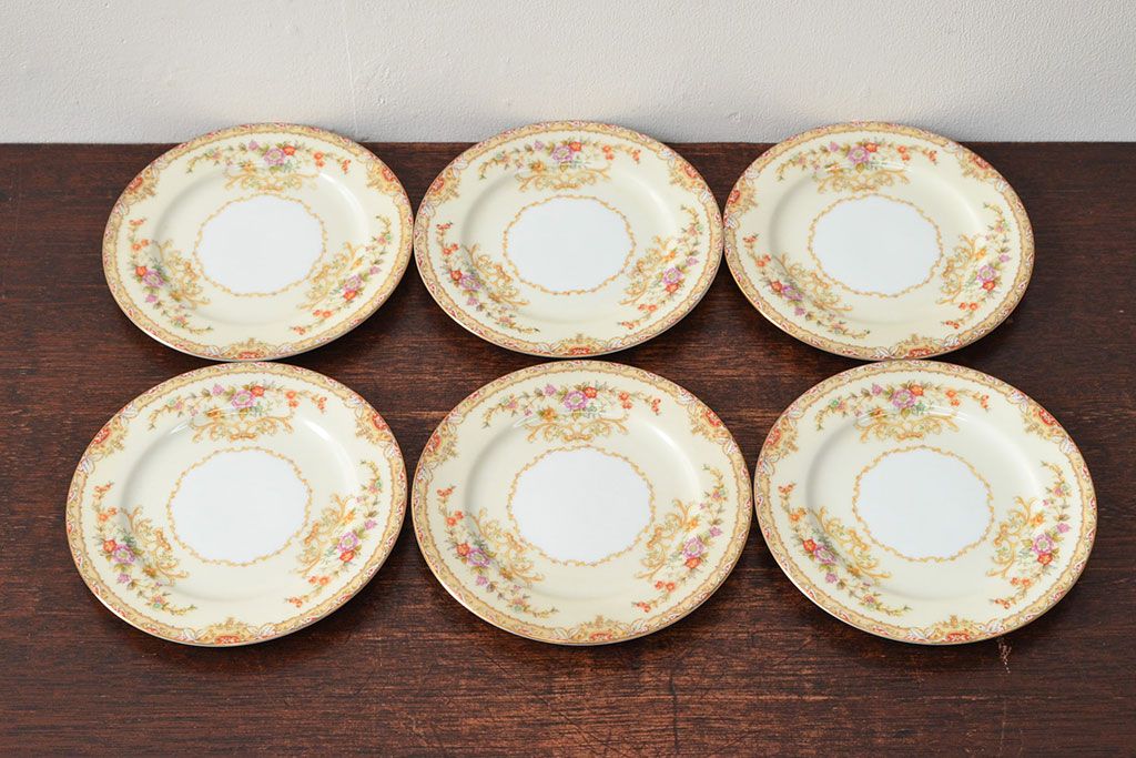 ノリタケケーキプレート オールドノリタケ カップ&ソーサー ケーキプレート トリオ