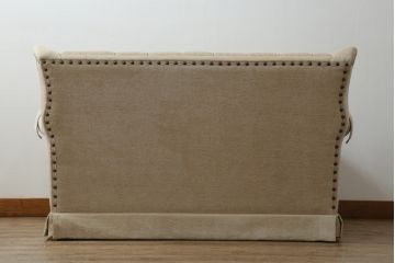 中古　極美品　横浜ダニエル(daniel)　Cougar(クーガー)　温かみのある色合いがかわいらしいラブシート(定価約60万円)(2人掛けソファ、2P)(R-052583)