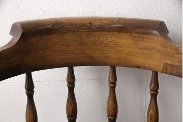 中古　美品　イギリス輸入家具　アンティーク調　大人の空間づくりにぴったりなバーカウンターセット(収納棚、飾り棚、キャビネット、アームチェア)(R-052589)