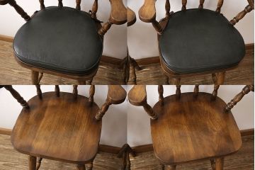 中古　美品　イギリス輸入家具　アンティーク調　大人の空間づくりにぴったりなバーカウンターセット(収納棚、飾り棚、キャビネット、アームチェア)(R-052589)