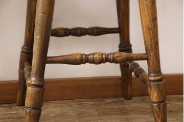 中古　美品　イギリス輸入家具　アンティーク調　大人の空間づくりにぴったりなバーカウンターセット(収納棚、飾り棚、キャビネット、アームチェア)(R-052589)