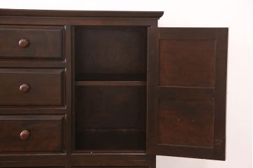 中古　美品　松本民芸家具　シックな佇まいが上質な空間づくりにぴったりなA型和タンスIV(引き出し、チェスト、整理箪笥)(定価約73万円)(R-052594)
