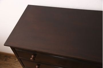 中古　美品　松本民芸家具　シックな佇まいが上質な空間づくりにぴったりなA型和タンスIV(引き出し、チェスト、整理箪笥)(定価約73万円)(R-052594)