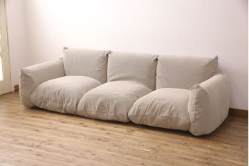 中古　arflex(アルフレックス)　MARENCO(マレンコ)　足を伸ばしてゆったりくつろげる3人掛けソファ(定価約75万円)(三人掛けソファ、3P)(R-052596)