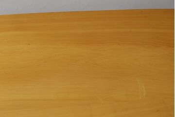 中古　美品　手造り国産家具　総ヒノキ材　木の美しさが感じられるシンプルなダイニングテーブル(作業台、食卓)(R-052612)