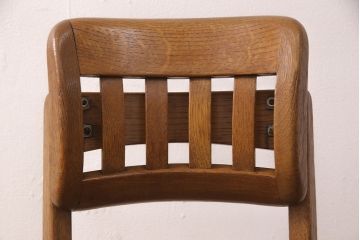 美品　アメリカビンテージ　W.H.GUNLOCKE CHAIR CO.(W.H.ガンロックチェア社)　ナラ材　洗練されたフォルムのデスクチェア(回転椅子、ヴィンテージ)(R-052623)