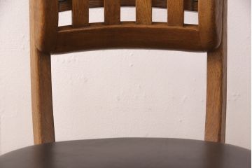 美品　アメリカビンテージ　W.H.GUNLOCKE CHAIR CO.(W.H.ガンロックチェア社)　ナラ材　洗練されたフォルムのデスクチェア(回転椅子、ヴィンテージ)(R-052623)