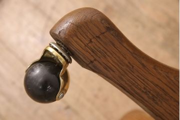 美品　アメリカビンテージ　W.H.GUNLOCKE CHAIR CO.(W.H.ガンロックチェア社)　ナラ材　洗練されたフォルムのデスクチェア(回転椅子、ヴィンテージ)(R-052623)