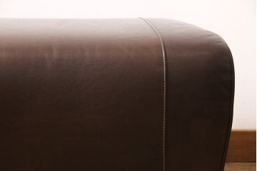 アメリカビンテージ　使い込まれた本革が味わい深い3人掛けソファ+オットマンセット(三人掛けソファ、3P、ヴィンテージ)(R-052625)