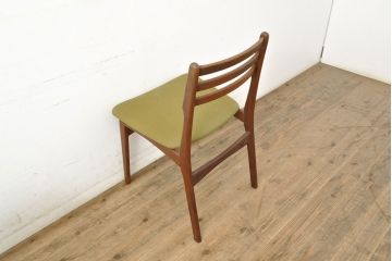 北欧ビンテージ　チーク材　ナチュラルスタイルにおすすめのダイニングチェア2脚セット(椅子、イス、ヴィンテージ)(R-052626)