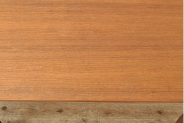 デンマークビンテージ　チーク材　シンプルなデザインが取り入れやすいダイニングテーブル(エクステンションテーブル、ドローリーフテーブル、食卓、ヴィンテージ、北欧)(R-052629)