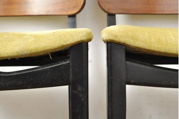 北欧ビンテージ　スタイリッシュなデザインが魅力的なダイニングチェア4脚セット(イス、椅子、ヴィンテージ)(R-052639)