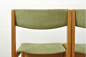 北欧ビンテージ　ナラ材　ナチュラルスタイルにおすすめのダイニングチェア2脚セット　(R-052640)