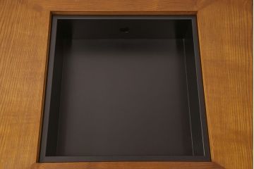 中古　超美品　ケヤキ材　上質な和の空間づくりにぴったりな関西火鉢(木製火鉢、長火鉢、囲炉裏、座卓)(R-052646)