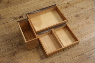 中古　松本民芸家具　直線的でシンプルなデザインが美しい鏡台(ドレッサー)(R-052648)