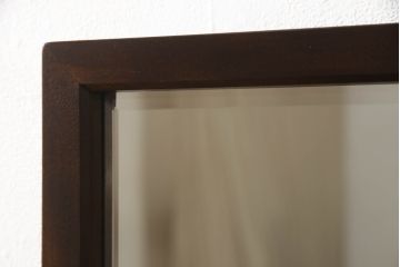 中古　松本民芸家具　直線的でシンプルなデザインが美しい鏡台(ドレッサー)(R-052648)