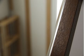 中古　松本民芸家具　直線的でシンプルなデザインが美しい鏡台(ドレッサー)(R-052648)