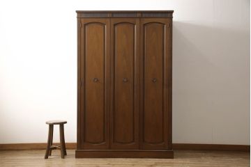 中古　DREXEL HERITAGE(ドレクセルヘリテイジ)　Triune(トライユン)シリーズ　マホガニー材の木肌が美しいワードローブ(定価約90万円)(引き出し付き、キャビネット、収納棚、戸棚)(R-052650)