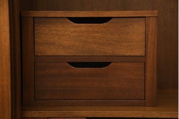 中古　DREXEL HERITAGE(ドレクセルヘリテイジ)　Triune(トライユン)シリーズ　マホガニー材の木肌が美しいワードローブ(定価約90万円)(引き出し付き、キャビネット、収納棚、戸棚)(R-052650)