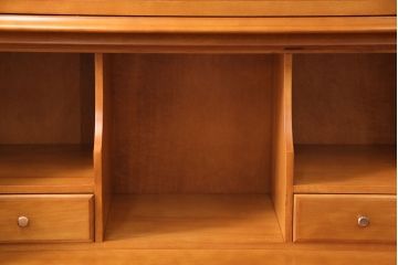 中古　極美品　横浜クラシック家具　ダニエル(Daniel)　収納力抜群で使い勝手のよさそうなビューローブックシェルフ(引き出し、飾り棚、収納棚、本棚、デスク、在宅ワーク、在宅用)(R-052653)