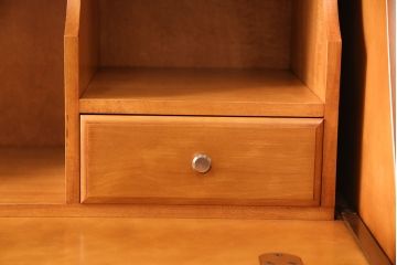 中古　極美品　横浜クラシック家具　ダニエル(Daniel)　収納力抜群で使い勝手のよさそうなビューローブックシェルフ(引き出し、飾り棚、収納棚、本棚、デスク、在宅ワーク、在宅用)(R-052653)