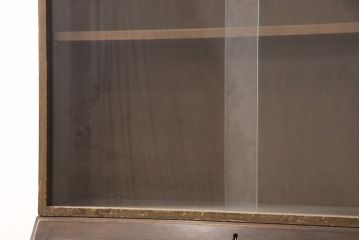 和製ビンテージ　maruni(マルニ木工)　クラシカルな佇まいが魅力的なビューローブックケース(収納棚、本箱、キャビネット、ワークデスク、ヴィンテージ、在宅用、在宅ワーク)(R-052661)